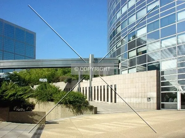 The plaza at the back of the building next to CNIT
