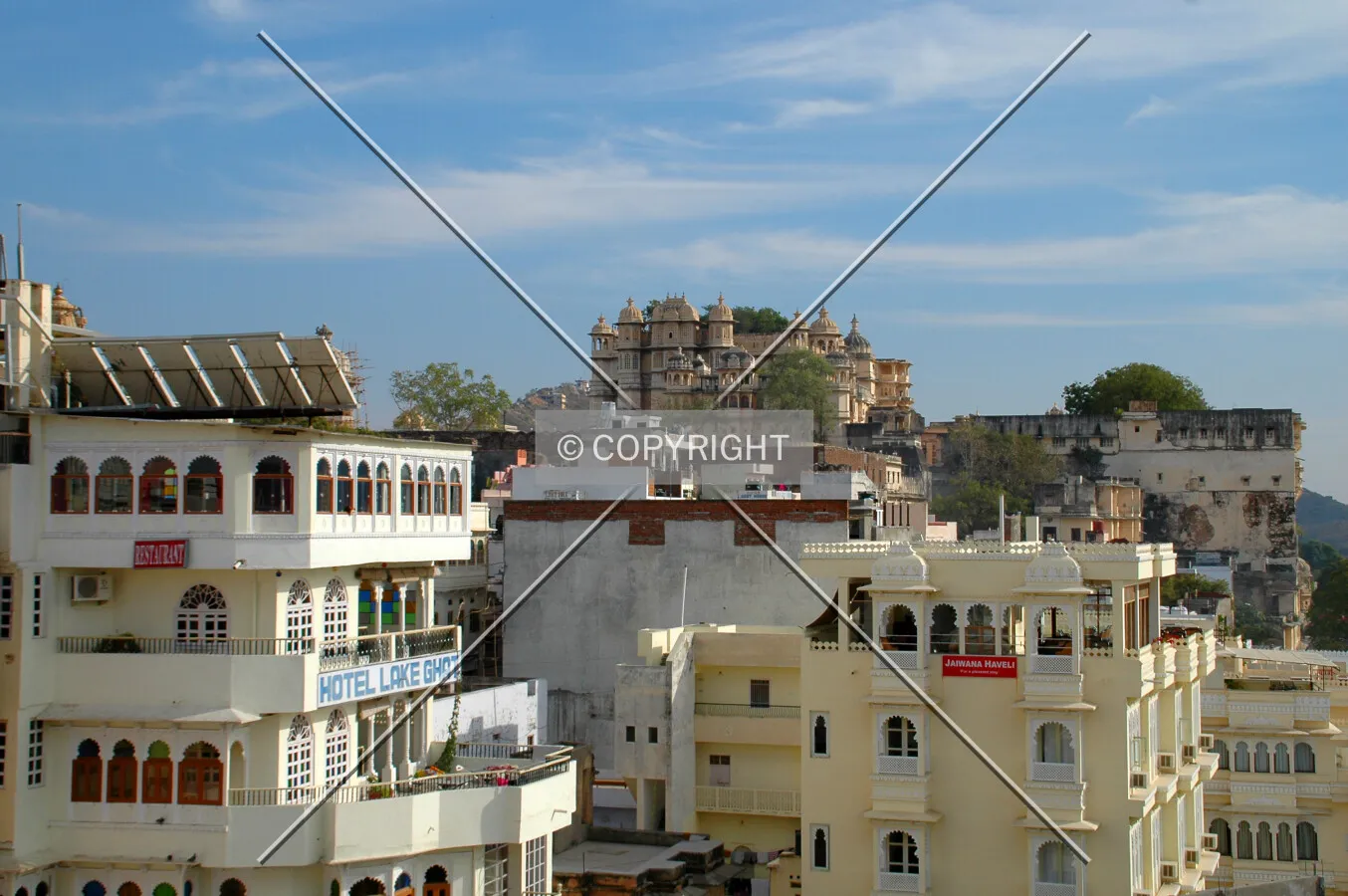 Hotel rooftops in the old city