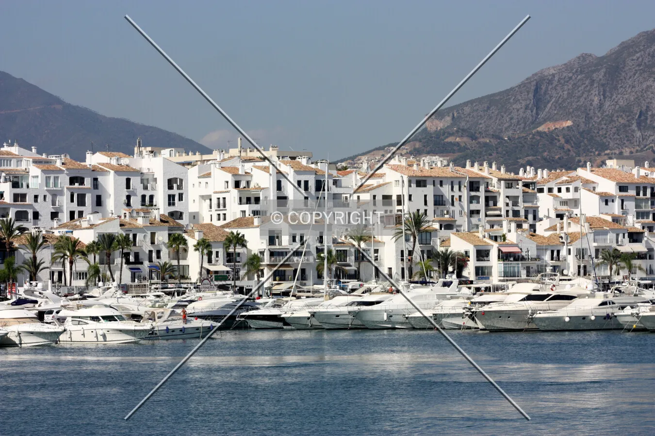 Looking across the Puerto Banus marina