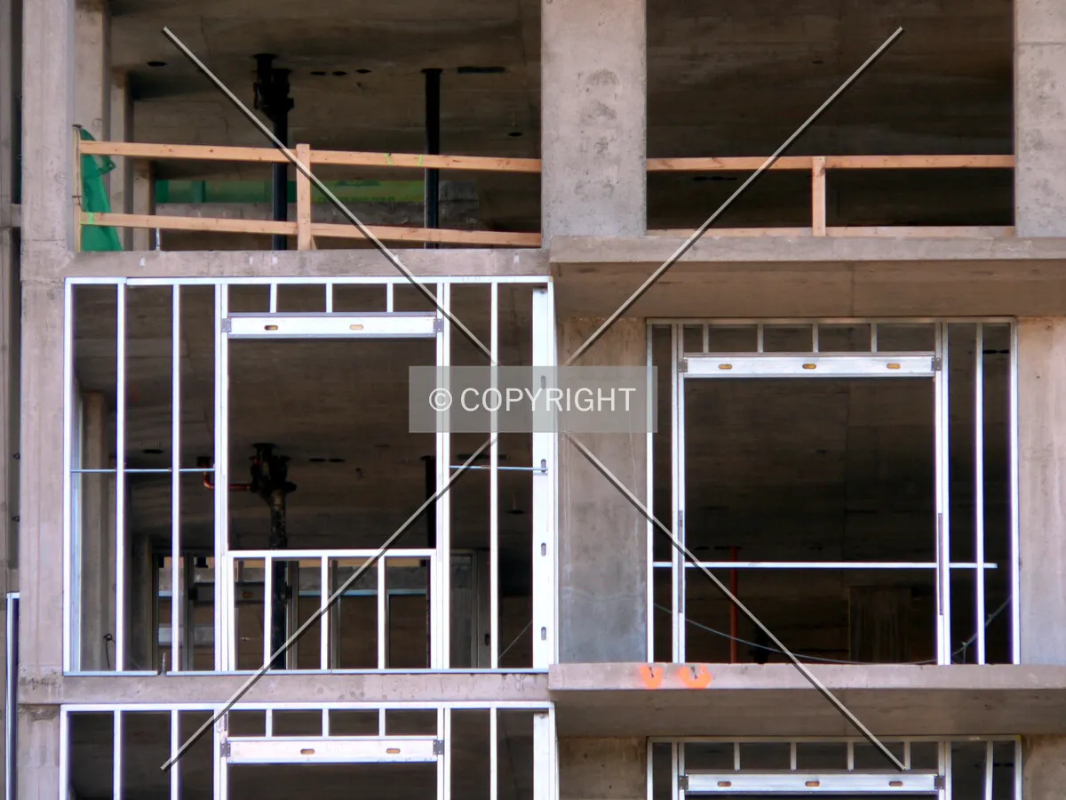 Metal stud window and wall framing
