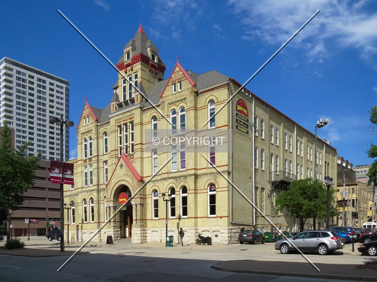 View to the northeast across North 4th Street