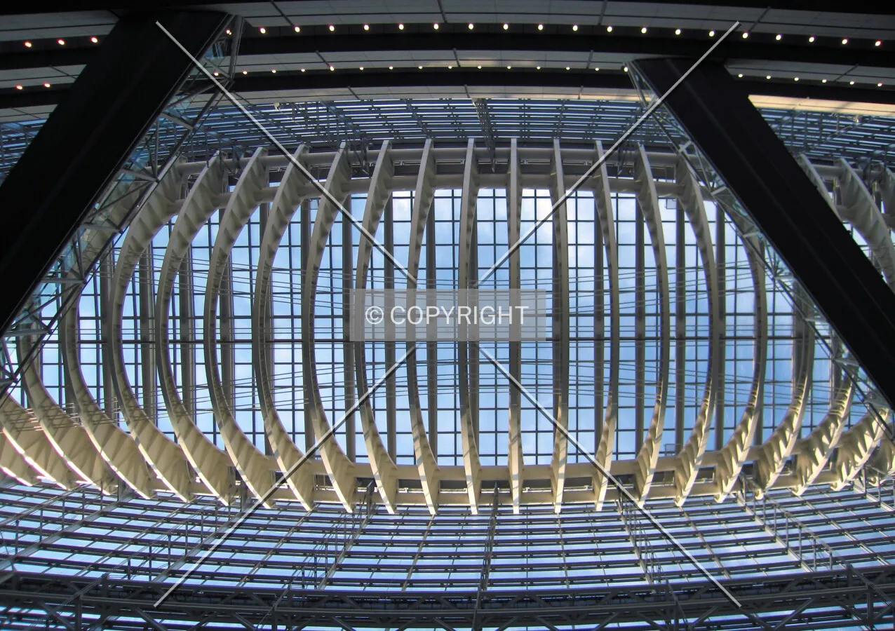 Looking up at the atrium