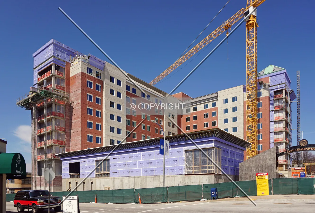 View from the southeast during construction; March 26, 2016