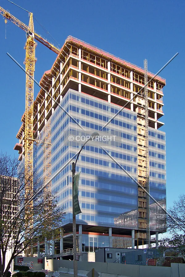 View from the southwest during construction; November 22, 2009