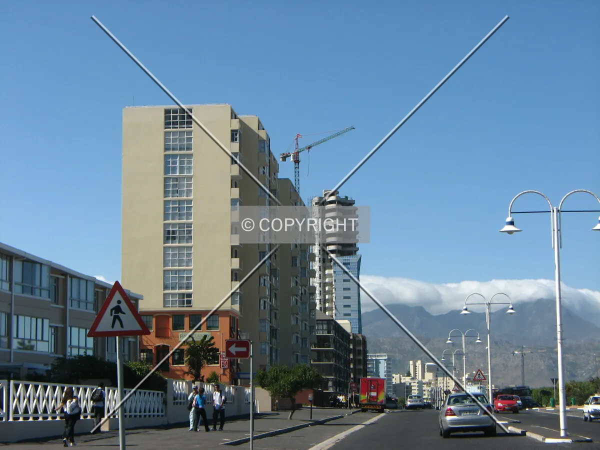 View to the east from Beach Road