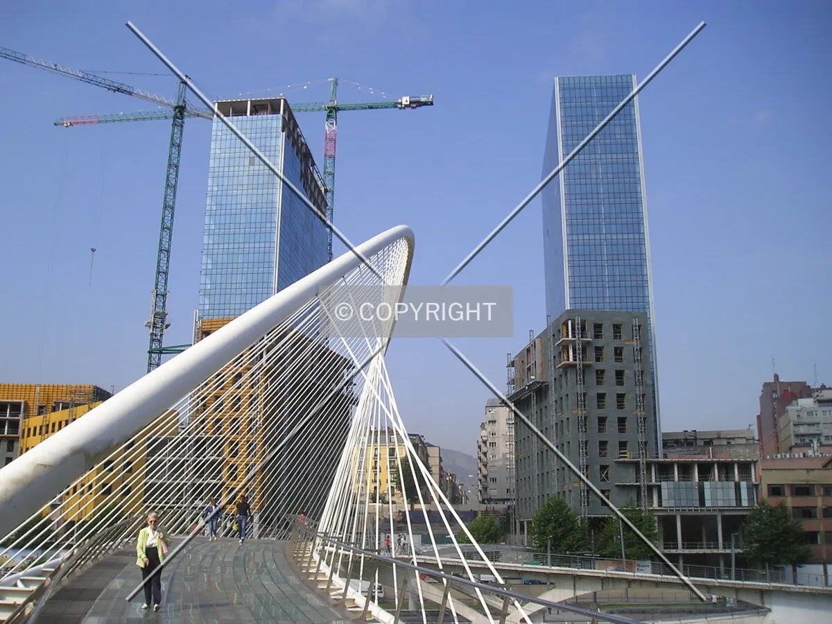 View with Zubizuri bridge in between