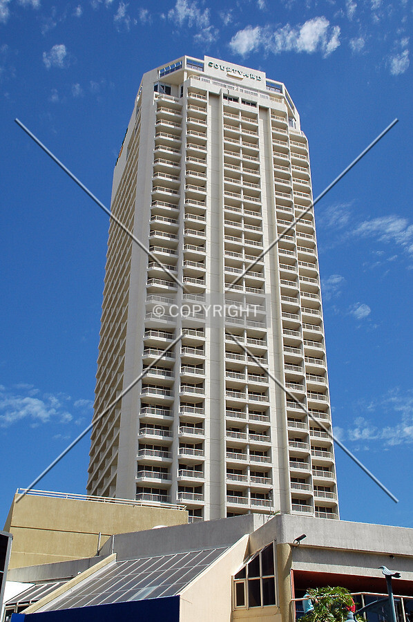 Looking up the north side