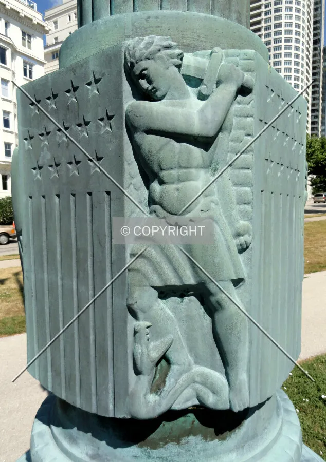 Art deco detail on the base
