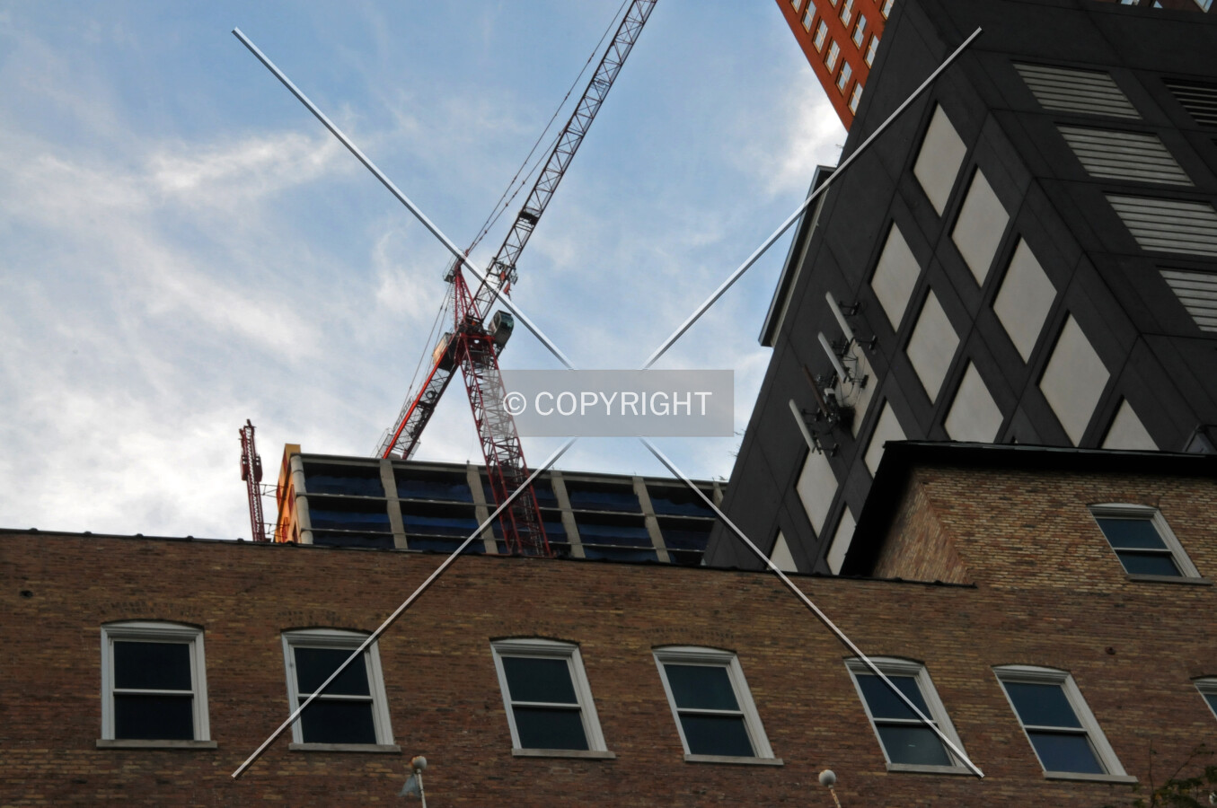 Looking up from Ogden Slip. September 11, 2012.