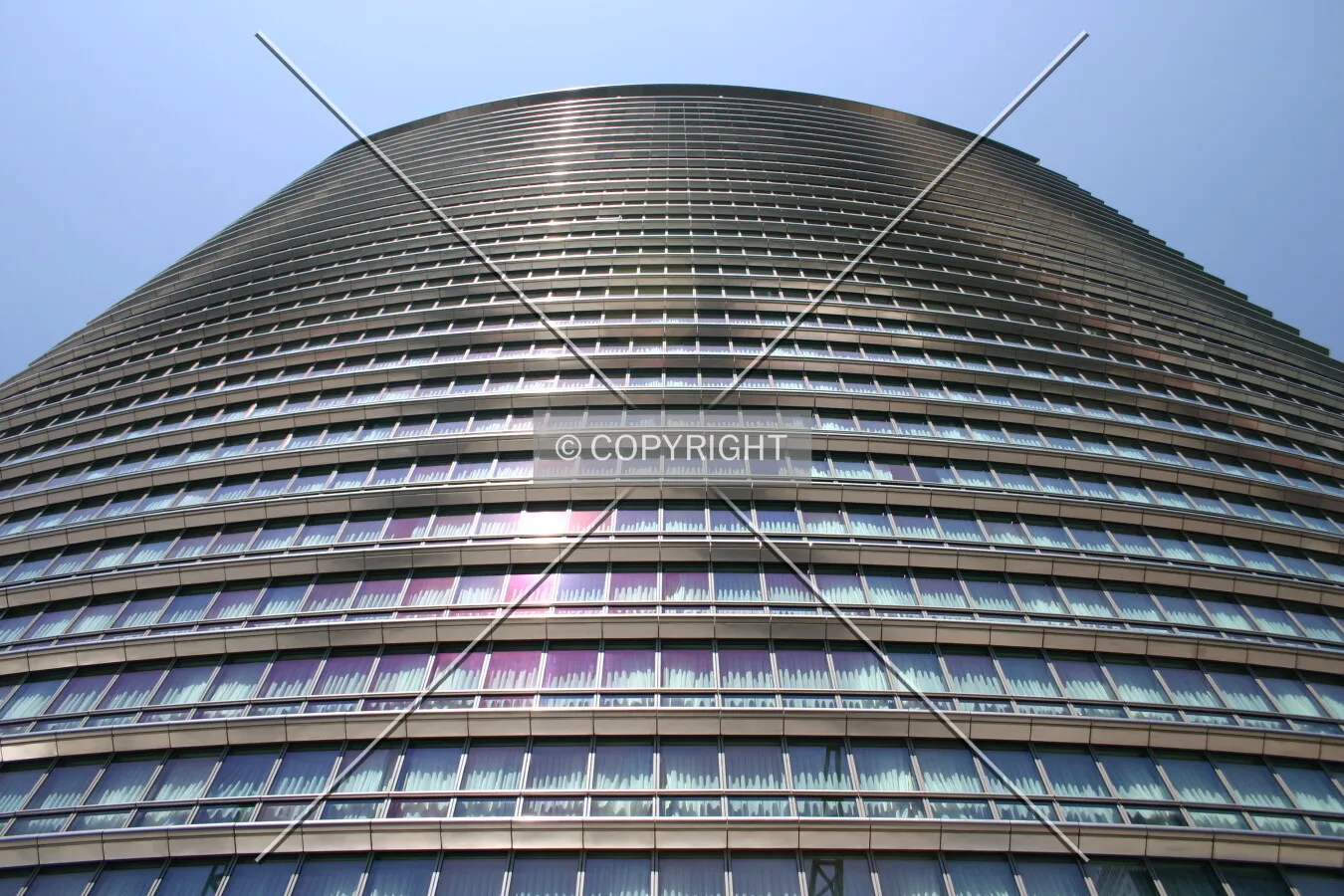 Full width view of the façade