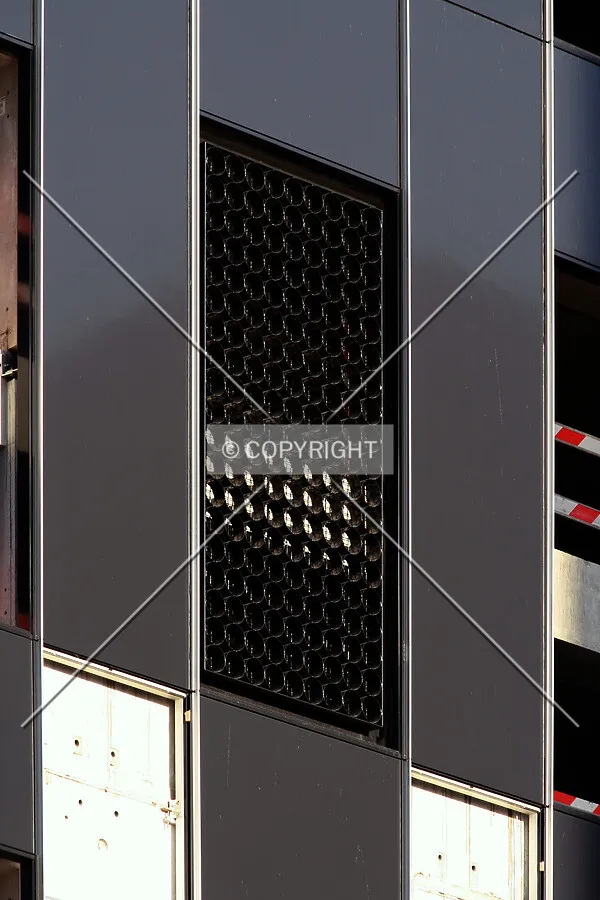 Facade detail of the parking