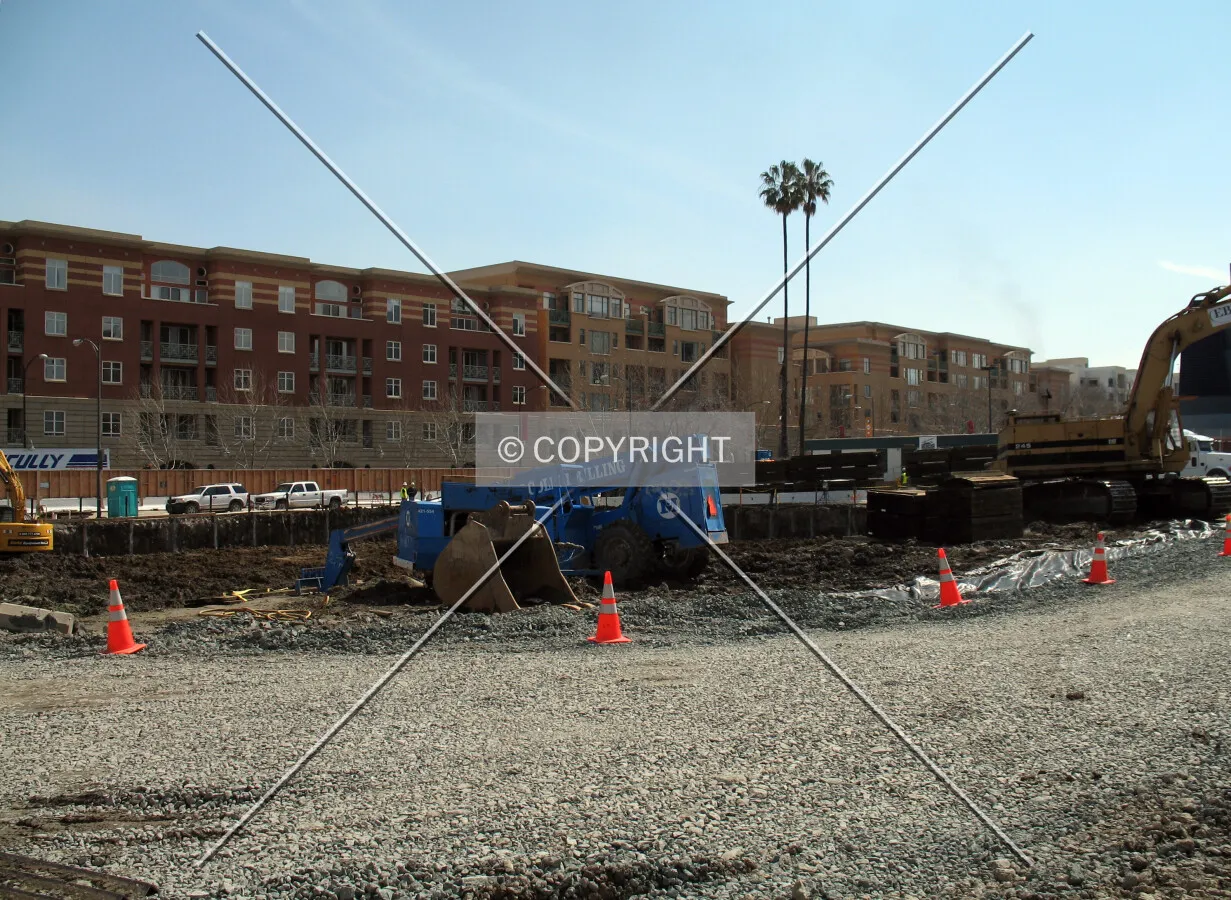 The beginnings of an underground parking complex