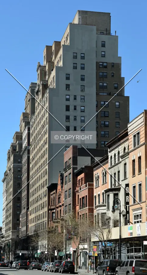 View from the southeast at Broadway and 72nd Street