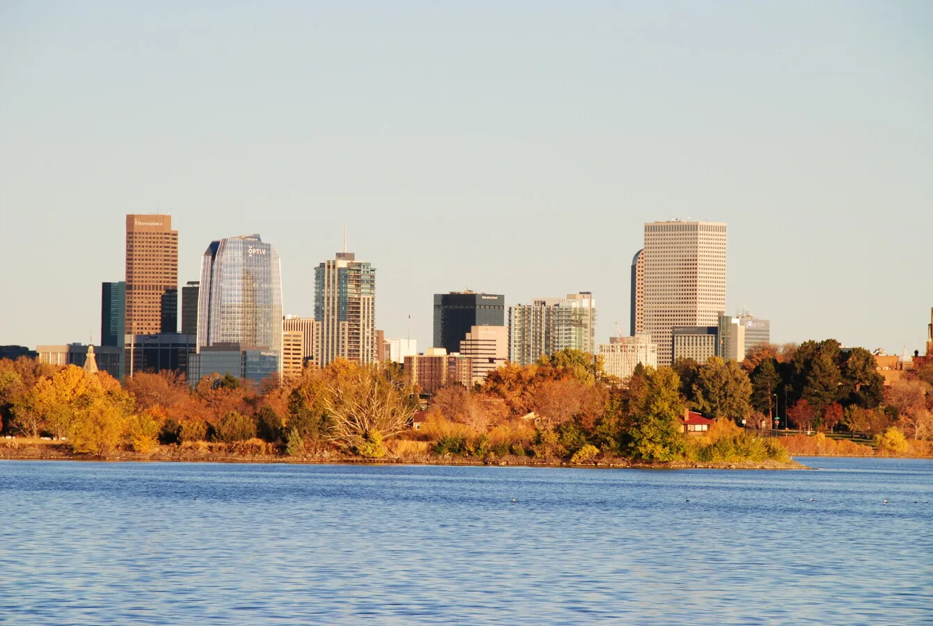 Denver skyline from Sloans Lake Park