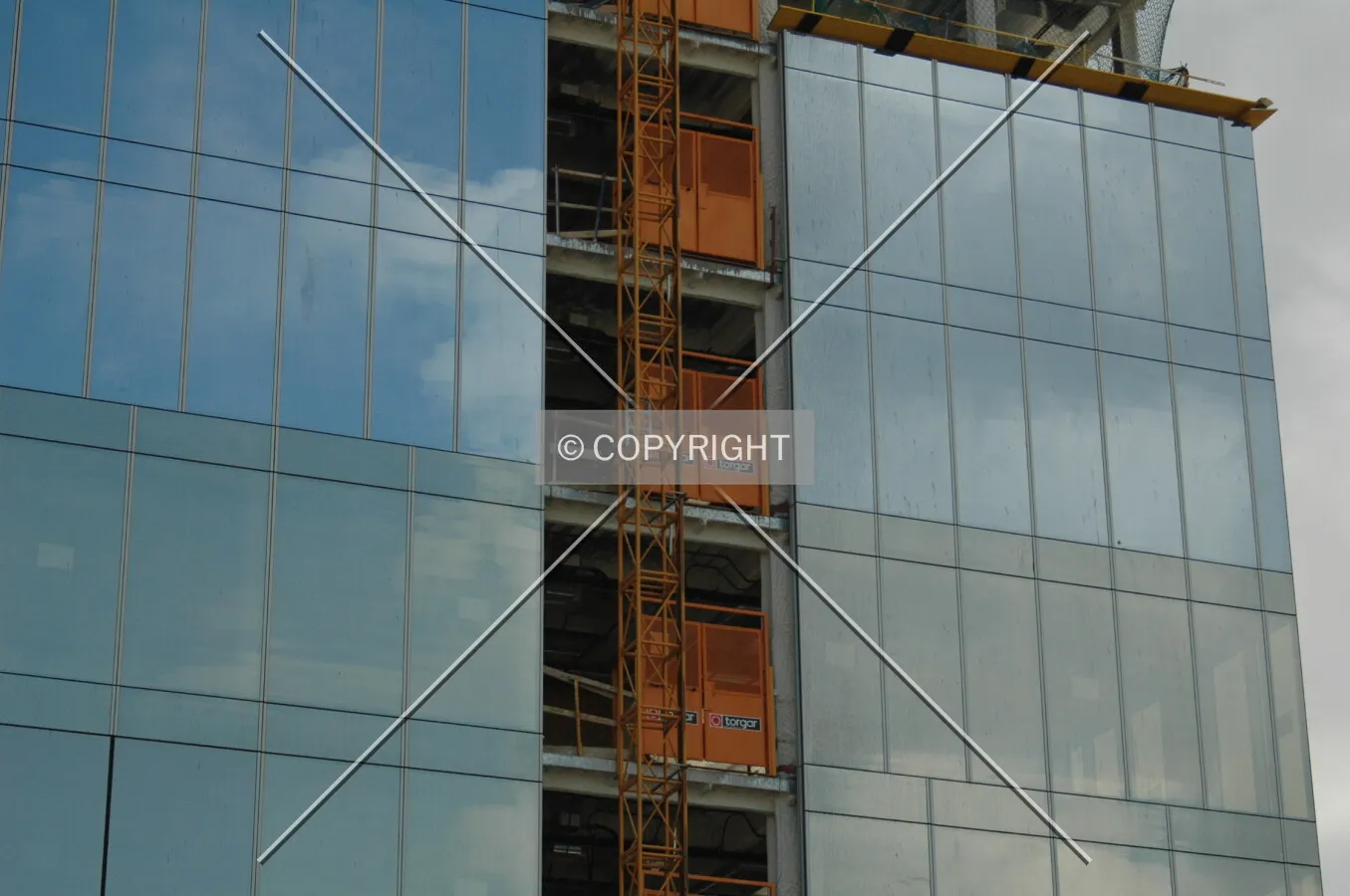 Different glass colours on the east side