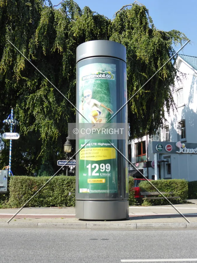 Rotating advertising column