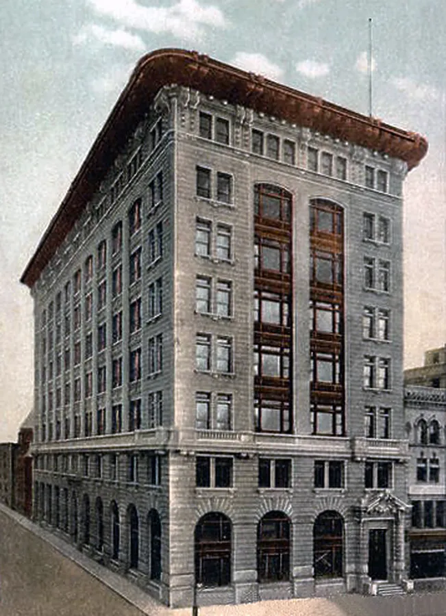 View from the northwest of the original 1907 structure
