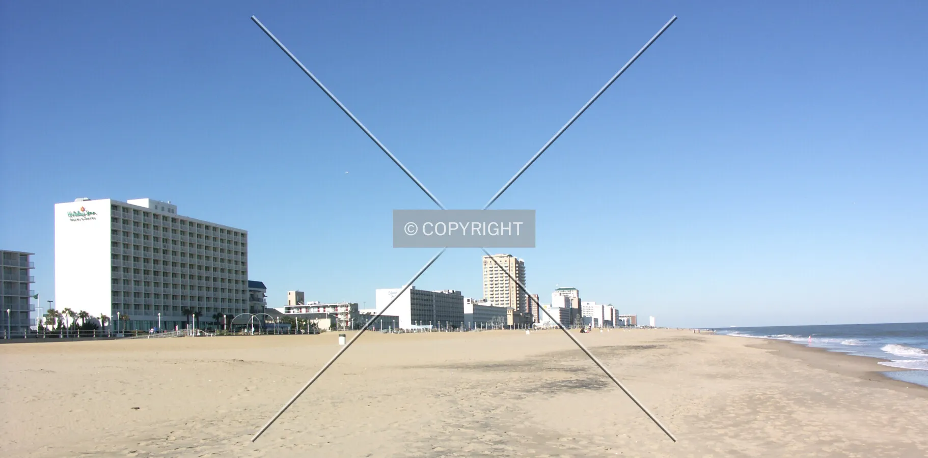 View from south along beach