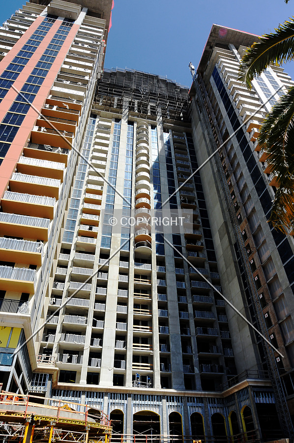 Looking up from the south