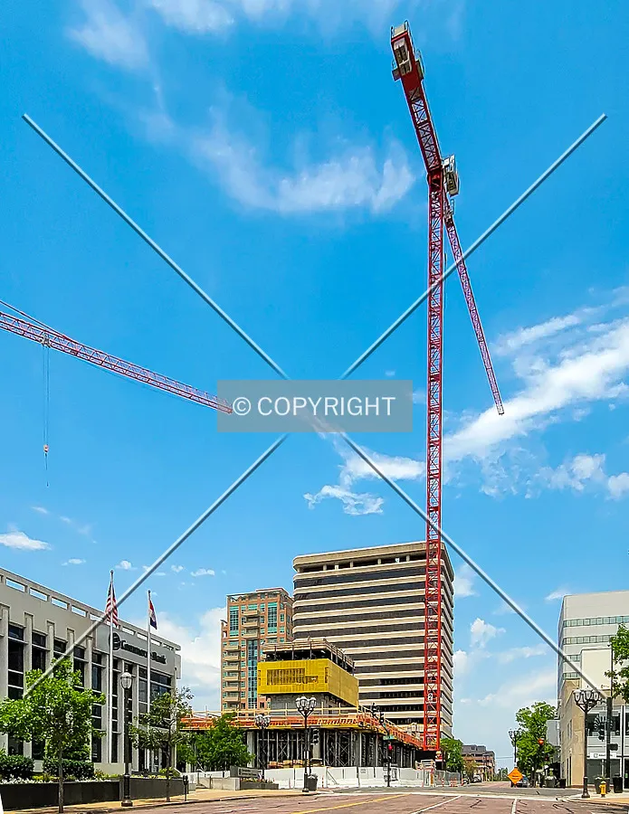 From the southeast during construction; June 19, 2021