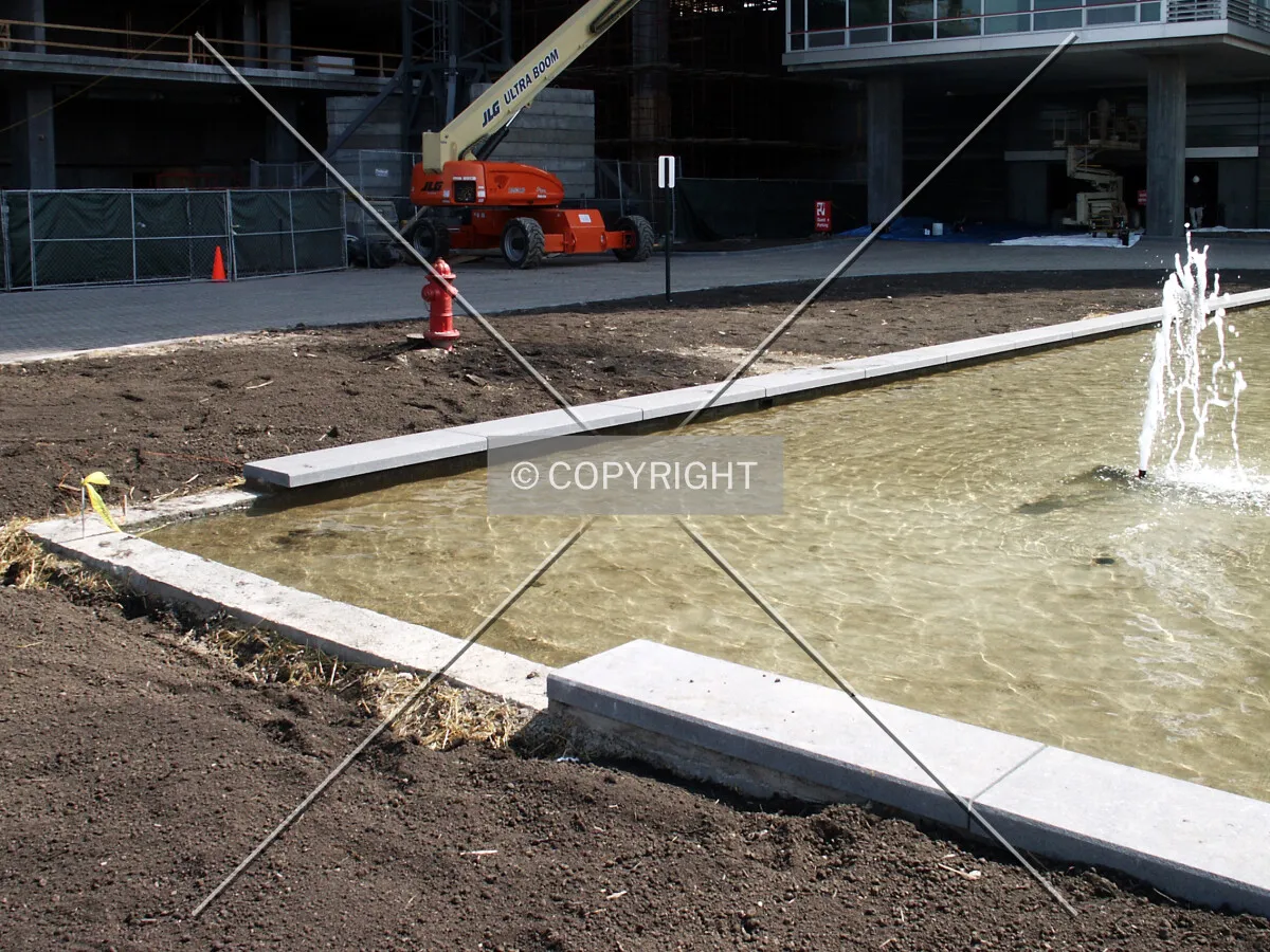 Northeast corner of the fountain