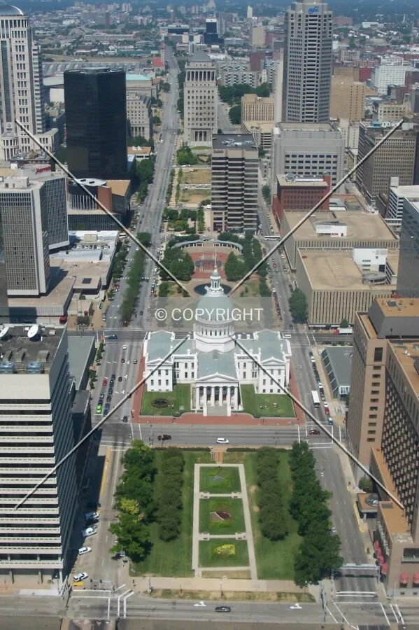 Looking west from the Gateway Arch