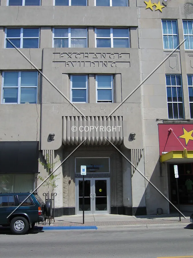 From across 5th Street, an unusually pure example of Art Deco