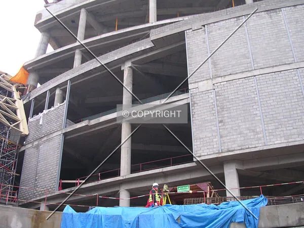 Base of the hotel tower