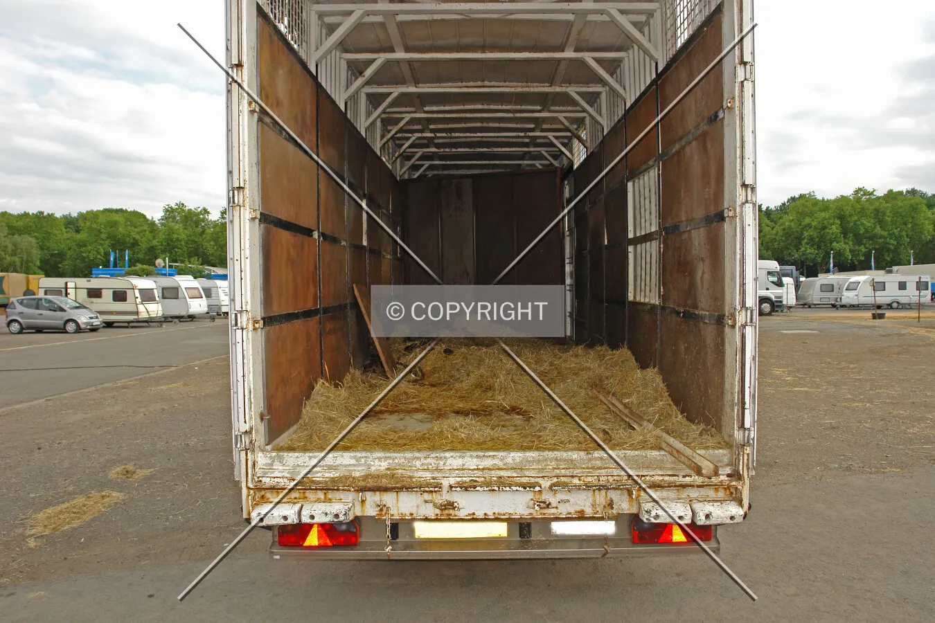 A circus trailer where elephants reside while travelling