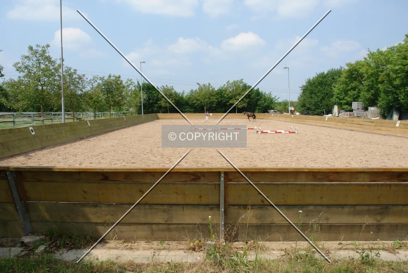 A riding area for horses