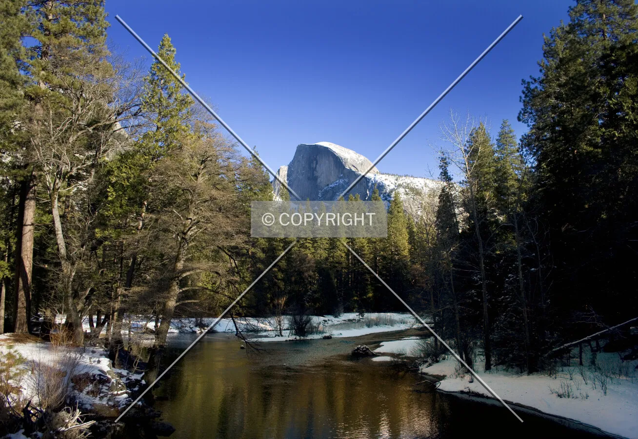 Half Dome on a winter's day