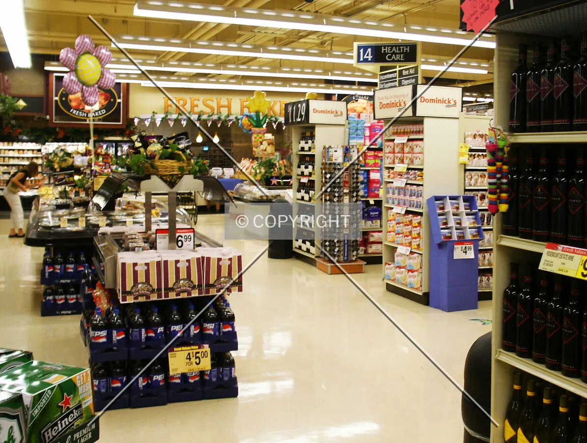 Southeast corner of the supermarket