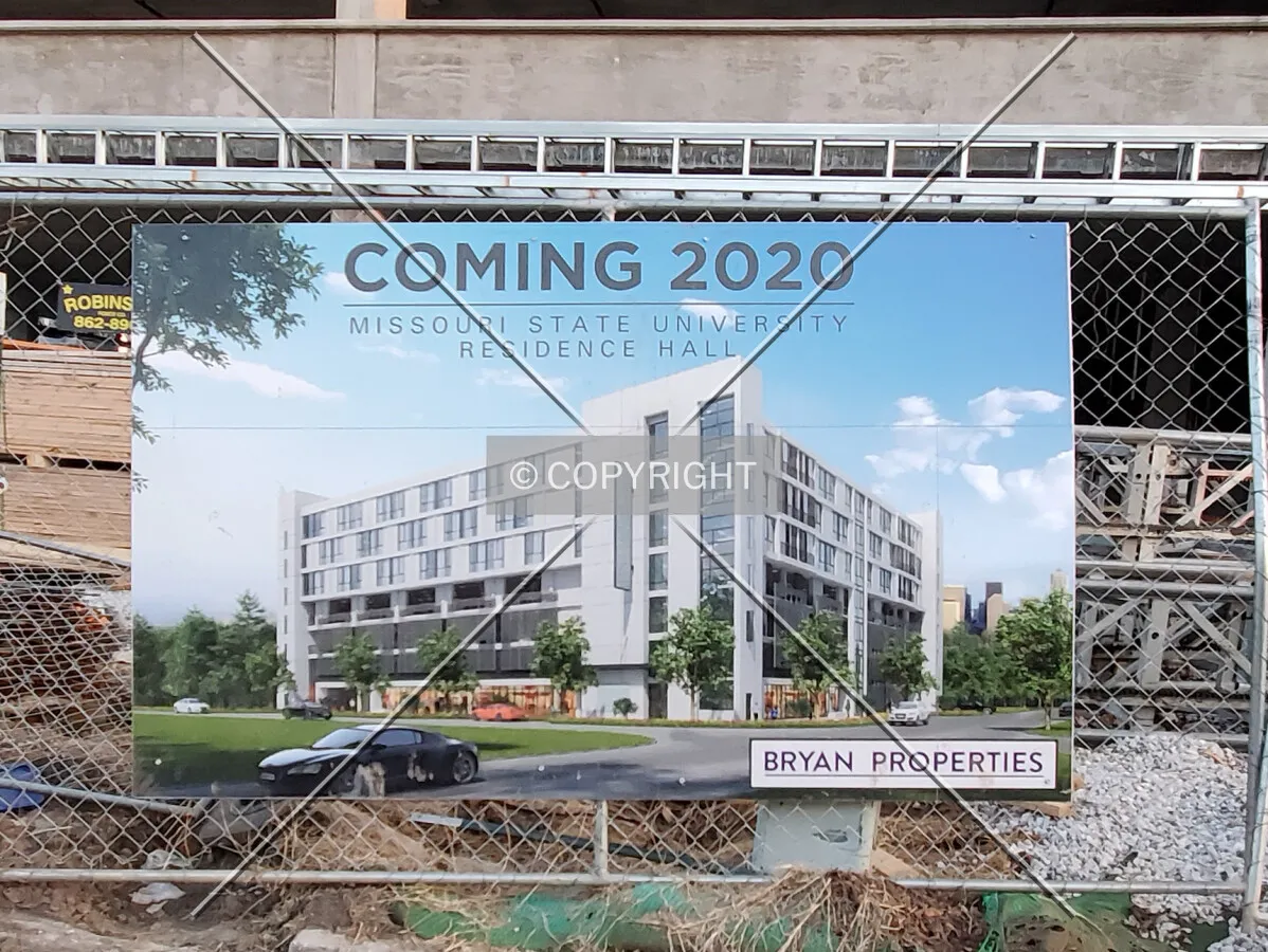 Sign at the construction site; April 15, 2020