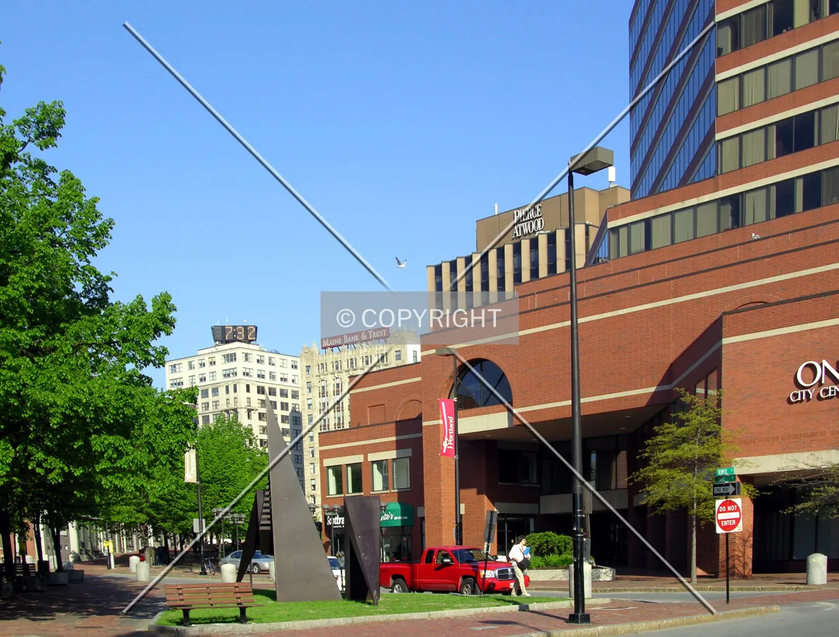 View from the north towards Monument Square