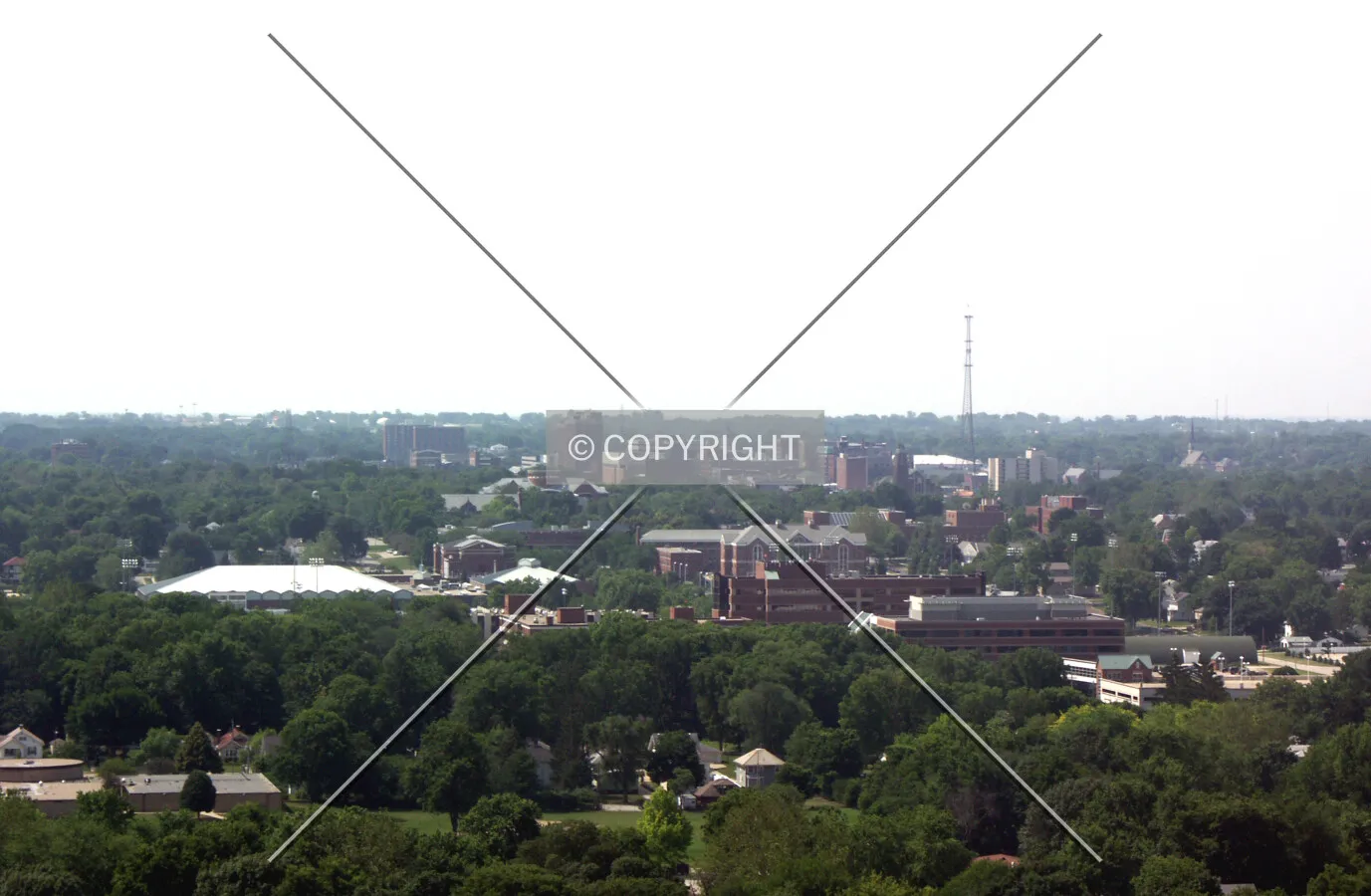 Looking south from Watterson Towers