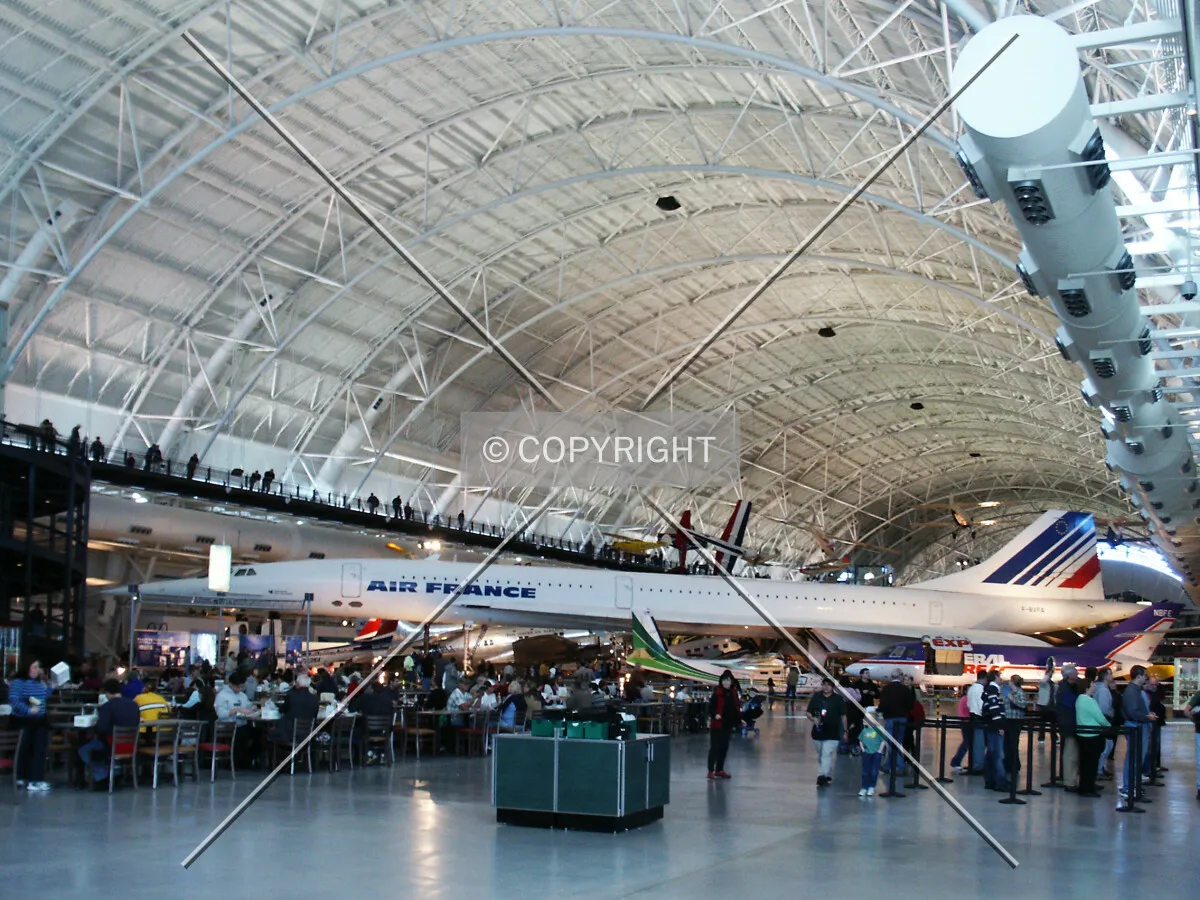 An Air France Concorde in the main hall