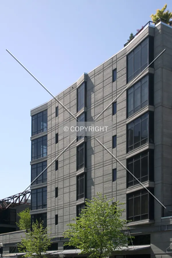 Partial view of the eastern facade
