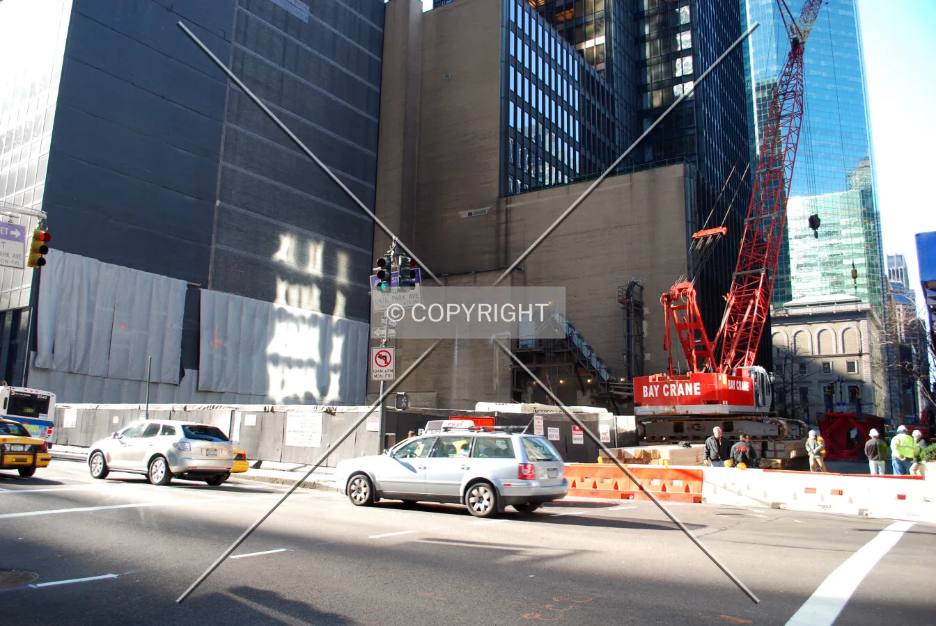 Crane arriving at the site