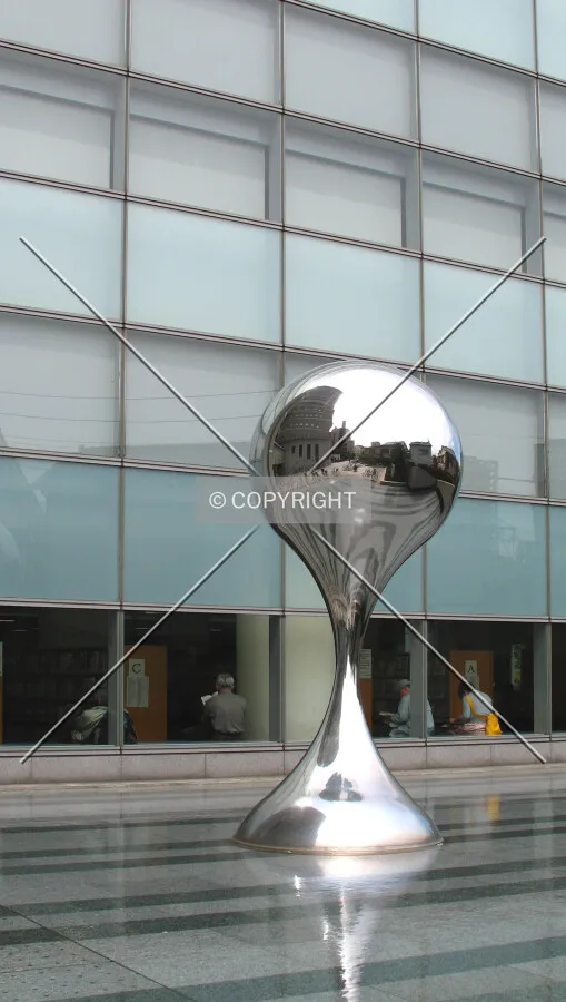 Sculpture outside the ground floor library