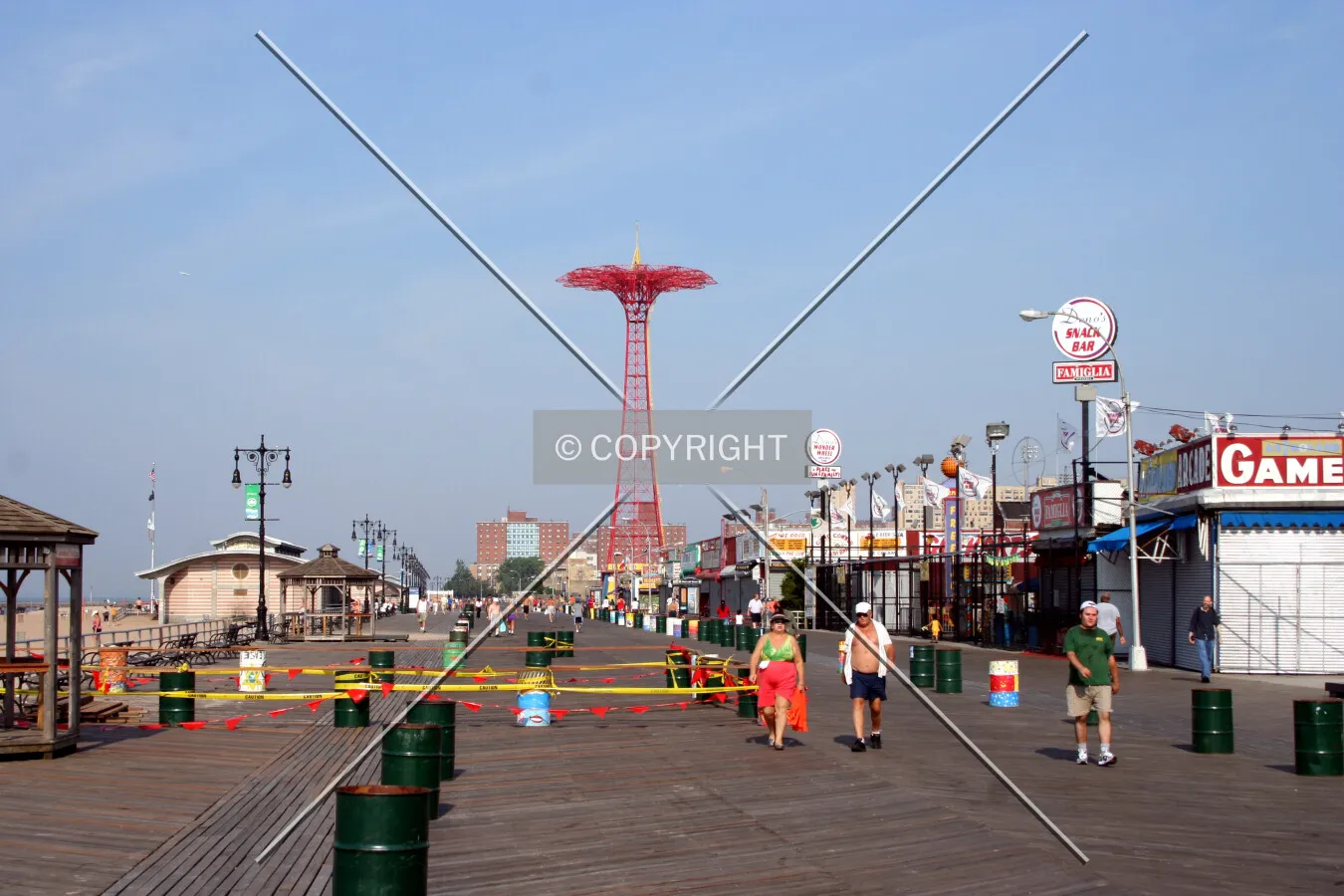 Looking west on the boardwalk