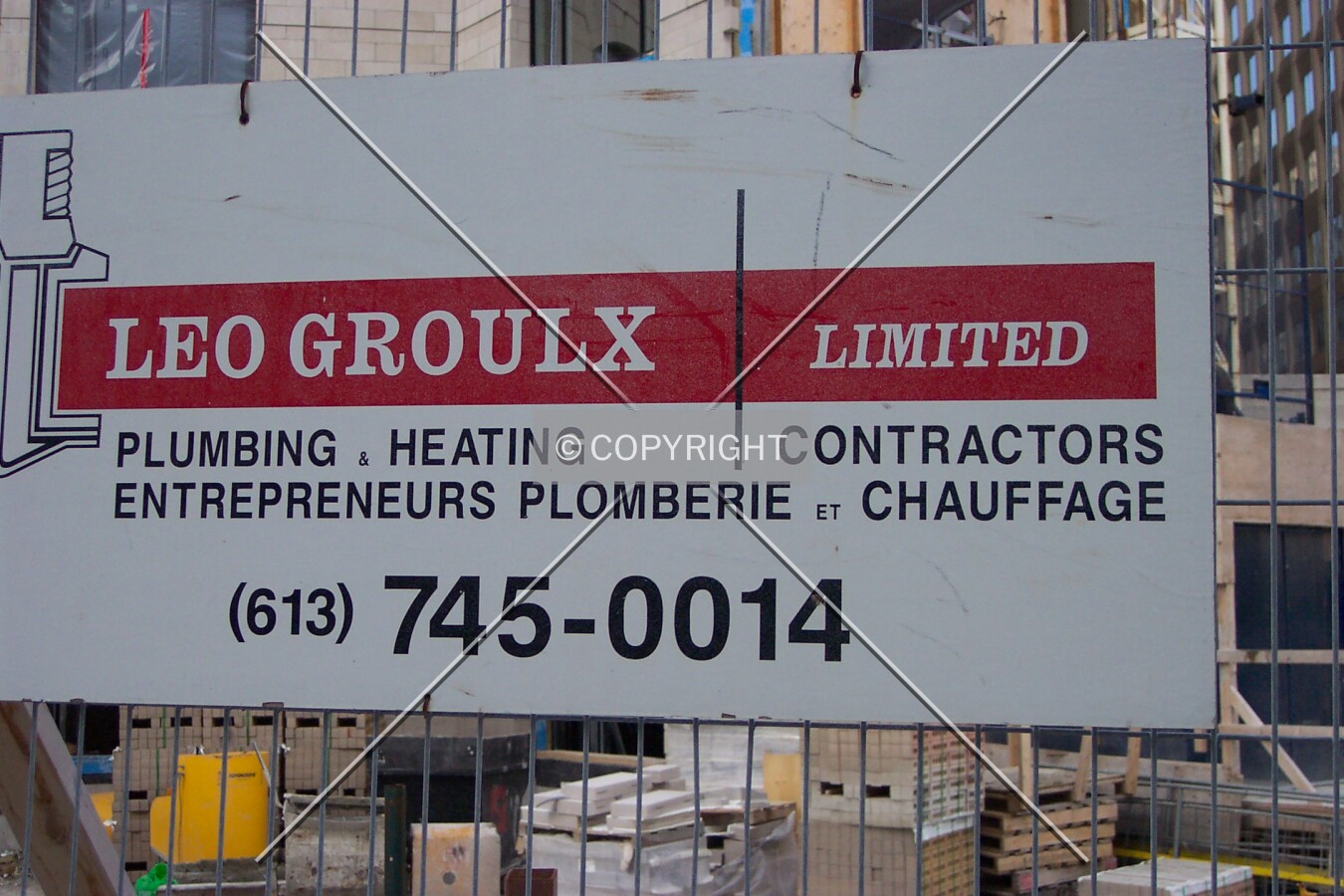 The plumbing contractor's sign