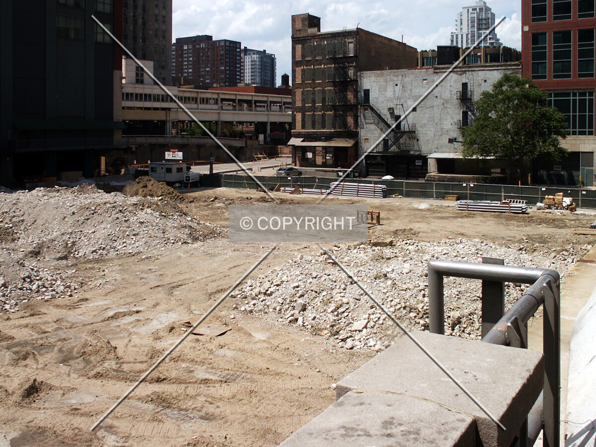 Looking northwest across the site