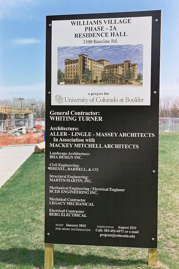 Construction signage