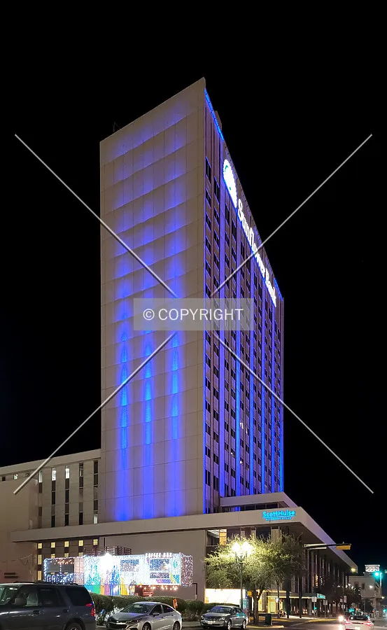 From the south at night; November 15, 2021