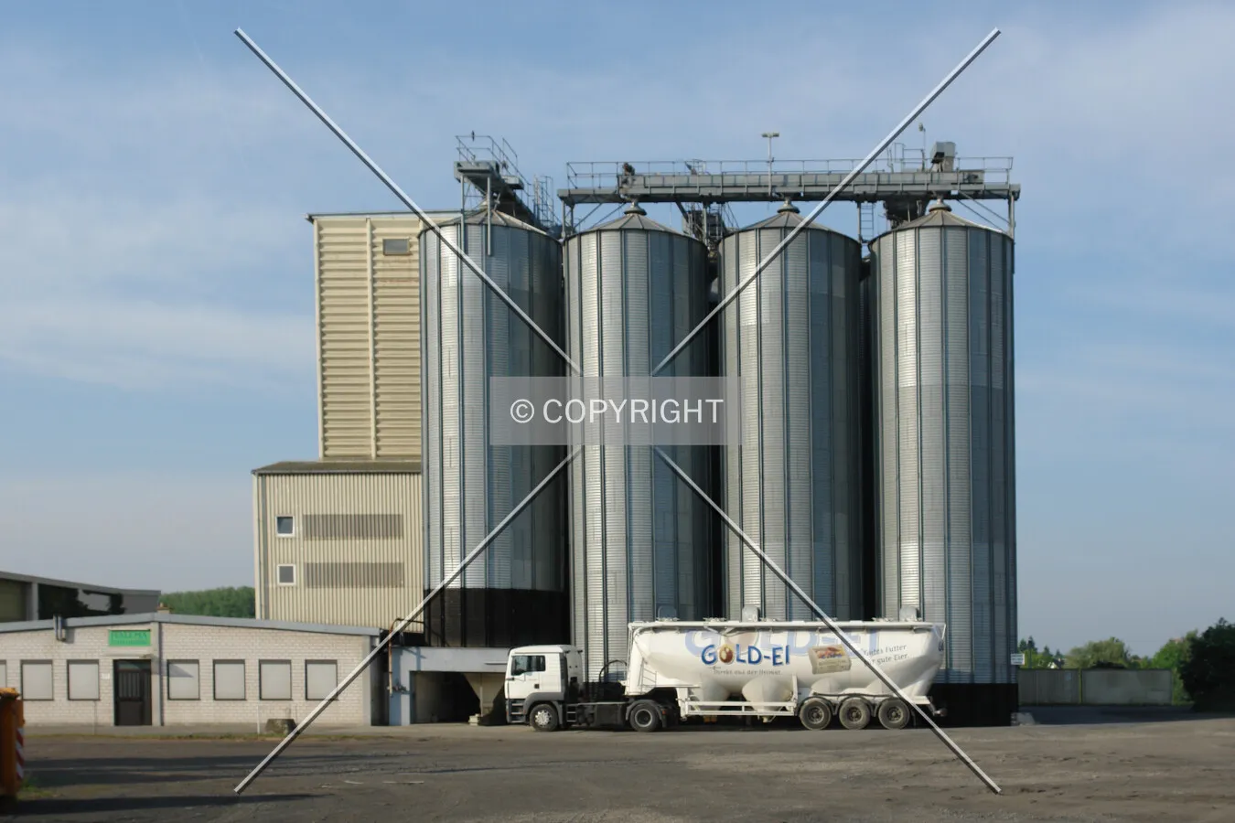 Silos used for food procession
