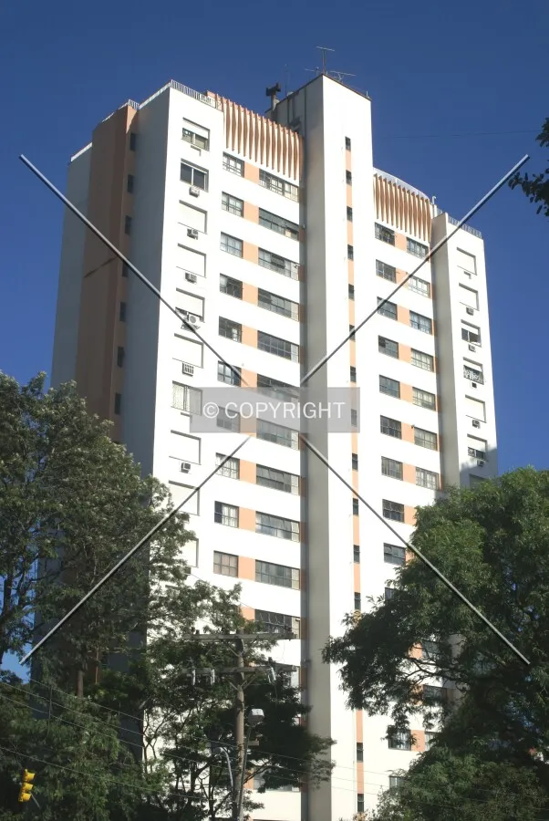 Front view seen from across Nilo Peçanha Avenue
