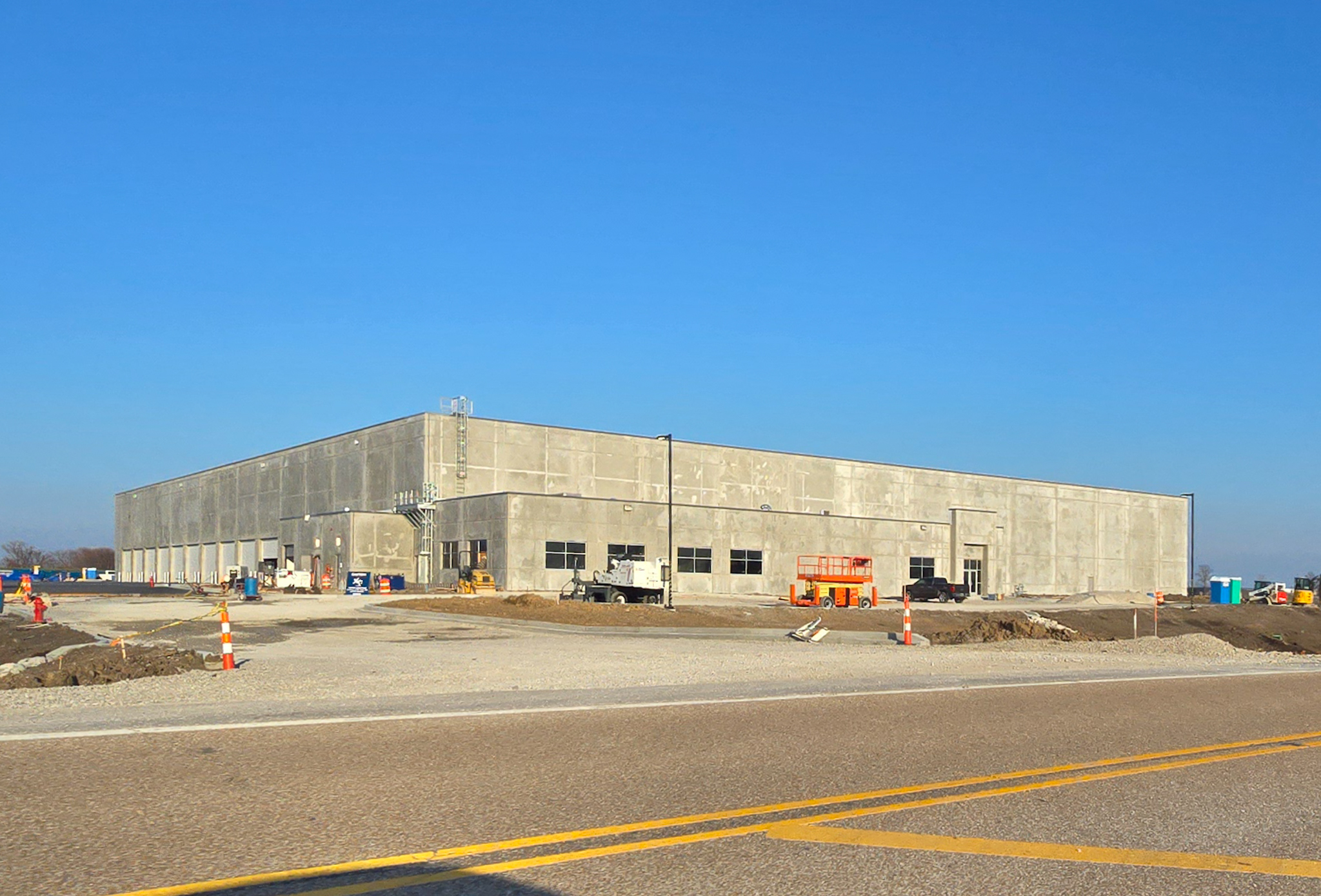 From the southwest during construction, Monday, March 9, 2026