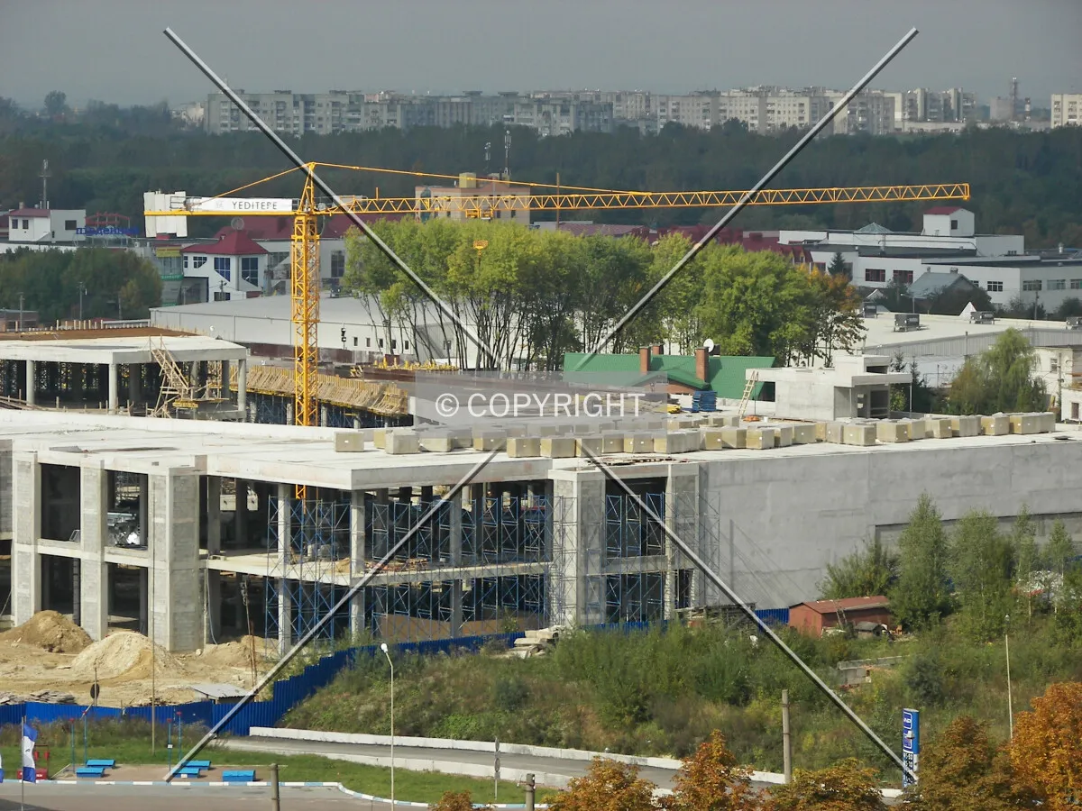 Elevated view from the east