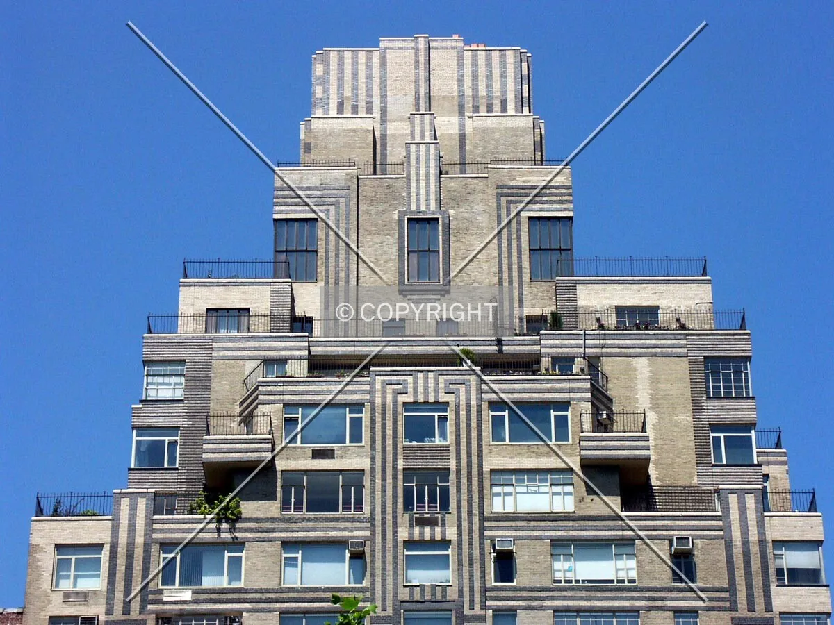 Top of the east facade