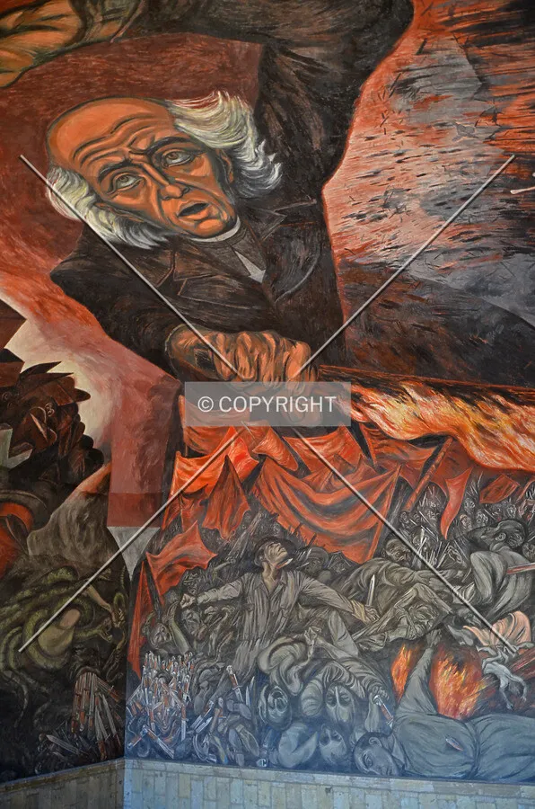 Mural over main stairway